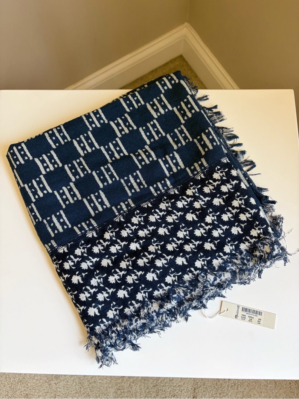 Madewell Navy Blue Scarf NWT